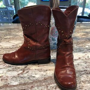 Stuart Weitzman Leather  Brown Boots
